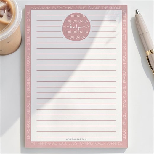 Funny Notepad: Chaotic Dark Humour Stationery, 50 Lined Tear-off Pages (5x7 In) - Etsy Canada