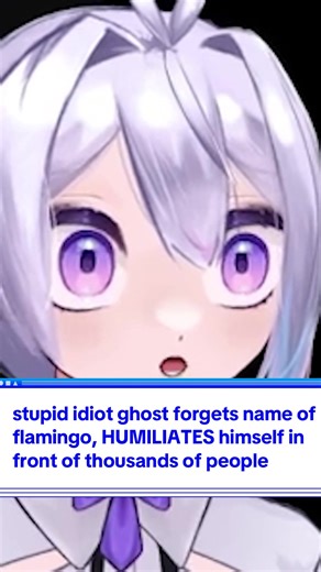 stupid idiot ghost forgets name of flamingo, HUMILIATES himself in front of thousands of people #vtuber #fypツ #vikotheghost #vtubermemes #twitchclips