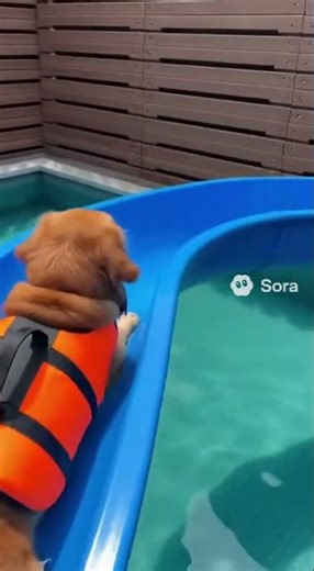 Dog Slides Down a Water Slide Like a Pro