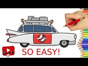 🚗How to Draw the Ghostbusters Car? ⏬ Printable Coloring Pages PDF Download