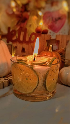 𝓐𝓻𝓽 𝓲𝓼 𝓵𝓲𝓯𝓮 | DIY Cozy Autumn Aroma Candle 🍂🕯️✨🍂 #craft #creative #diy #reels #handmade #candle #candlemaking #cozydecor #handmade #decoration #magical... | Instagram