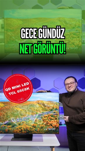 Technopat on Instagram: "TCL 65C8K, QD-Mini LED arka aydınlatma teknolojisi, yüksek parlaklık seviyesi ve oyun odaklı özellikleriyle üst segment televizyon arayan kullanıcılara hitap eden bir model olarak konumlanıyor. 65 inçlik büyük ekranı, gündüz ve akşam kullanımında görüntü kaybı yaşamadan izleme imkânı sunarken film, spor ve oyun senaryolarında dengeli bir deneyim vadediyor. #technology #tv #tcl #television #led #gaming #perfromance #view #teknoloji #haber #review #işbirliği Televizyonda V
