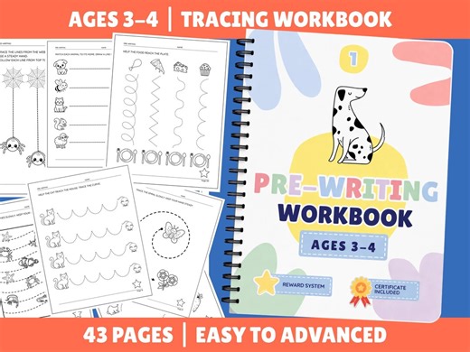 Pre Writing Workbook | Tracing Lines Worksheets for Toddlers | Fine Motor Skills Activities | Preschool Printable | Handwriting Practice - Etsy
