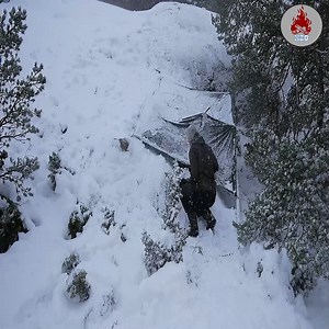 291K views · 5.4K reactions | Surviving a snowstorm with a tarp shelter - Bushcraft Adventure | Xzo | Facebook