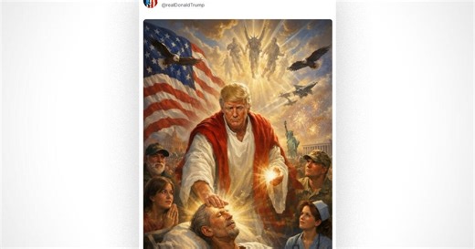 Social media AI image depicts Trump as Jesus