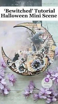 Creating a Moonlit Witch & Cat Scene | Layered Halloween Mini Scene Papercraft Tutorial #papercraft