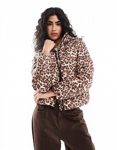 ONLY puffer jacket in leopard print  | ASOS