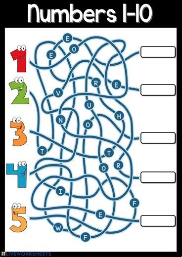 Numbers 1-10 (writing) worksheet