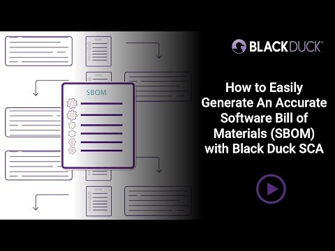 How to Easily Generate An Accurate SBOM with Black Duck SCA | Black Duck