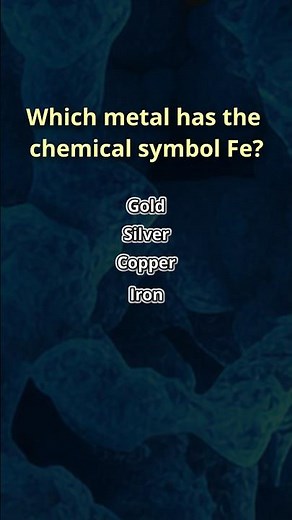 Which metal has the chemical symbol Fe?