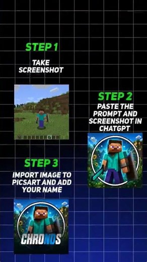 I Made a Premium Minecraft Avatar using AI 🤯 #minecraft #picsart #ai #chatgpt