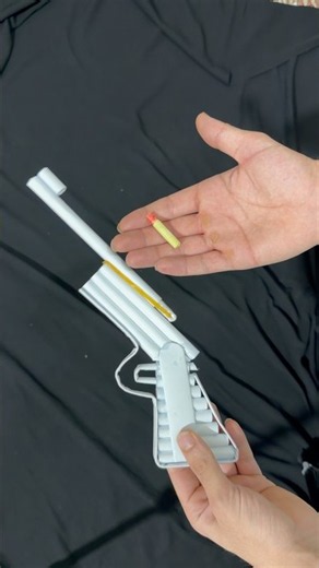 🔫 This Paper Gun REALLY Works! 😱 | DIY A4 Paper Craft #Shorts