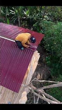Installing the roof of the 2nd floor tree house #KOOKIKO