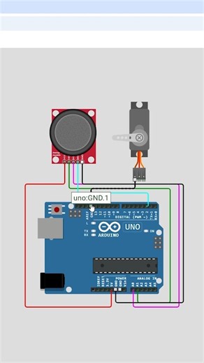 Control Servo with Joystick 🎮 | Arduino Uno + Wokwi Simulator
