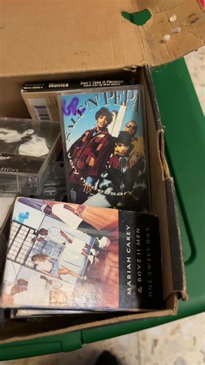 Nostalgic Discovery of 90s Cassette Tapes