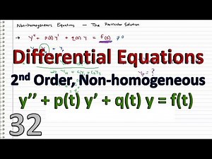 Differential Equations - 32 - Intro to Nonhomogeneous equations