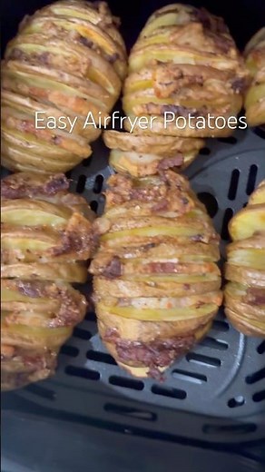 Hasselback Potatoes in the Air Fryer — Crispy, Easy & Delicious! #airfryer #potatoes #bacon