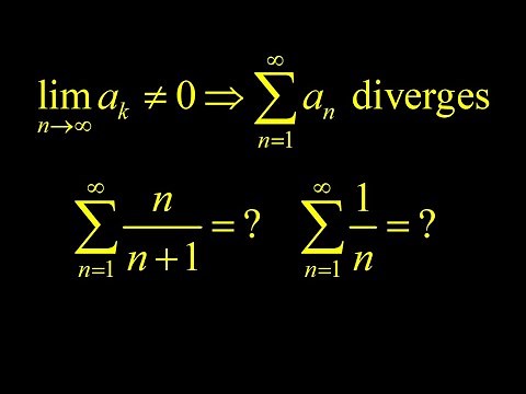 Proving the kth term divergence test (or nth term divergence test) and examples.
