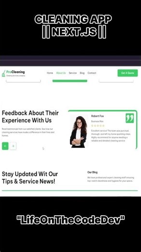 Next Js CLeaning Service Website #coding #webdevelopment #programming