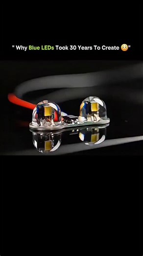 Explained Everything on Instagram: "💡🔵 Why It Took Scientists 30 Years to Create Blue LEDs Blue LEDs were extremely difficult to invent because they required a special semiconductor material capable of producing high-energy photons, and for decades scientists struggled to find a crystal that could emit stable blue light efficiently. Unlike red and green LEDs, which used relatively easier materials, blue light demanded gallium nitride, a compound that was incredibly hard to grow in a pure, defe