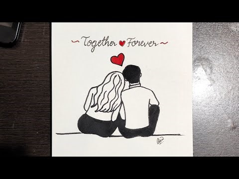 Couple drawing | love drawing | lovers drawing | couple drawing easy | valentine day drawing #couple