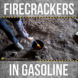 17K views · 63 reactions | In today's video we drop a few fire crackers in some gasoline just to find out what happens. What could go wrong...? | The King of Random | Facebook