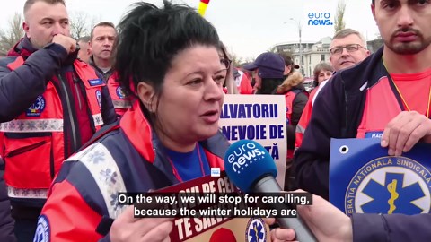Thousands march through Bucharest in protest against austerity measures
