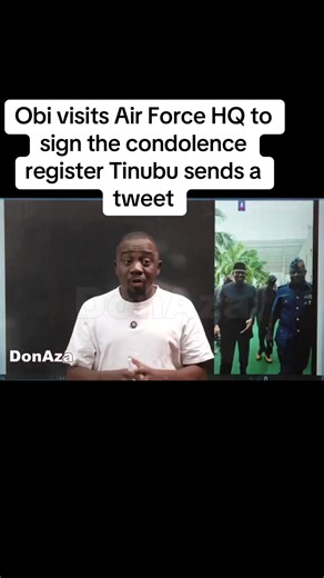 🔥 Obi visits Air Force HQ to sign the condolence register — Tinubu sends a tweet After the tragic Nigerian Air Force aircraft crash that killed 25 people, Peter Obi went to the Air Force headquarters in Abuja and signed the condolence register. President Tinubu issued a statement of condolence and ordered national mourning. This video compares the two responses and looks at how leaders like Barack Obama and Donald Trump have personally engaged with the families of fallen service members in simi