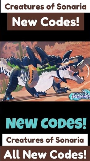 New Creatures of Sonaria Codes - New Codes For Creatures of Sonaria Roblox 2026