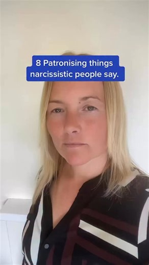 Patronising Things Narcissists Say — And What They Really Mean Narcissists often use patronising phrases to shut down conversations while appearing calm, reasonable, or superior. These comments aren’t harmless. They are designed to dismiss your feelings and reassert control. “You need to calm down.” This is rarely about your tone. It’s a way to invalidate your emotions and frame you as irrational, even when you’re speaking calmly. “It wasn’t that bad.” This minimises your experience. By downplay