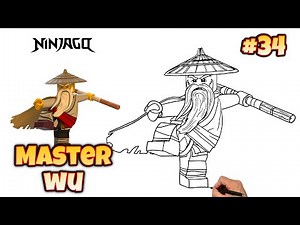 HOW TO DRAW SENSEI WU | LEGO Ninjago: Dragons Rising | 100 DRAWING SERIES #drawing #senseiwu