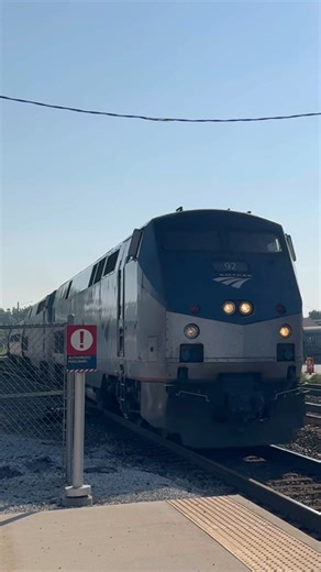 Amtrak 92 P42DC leads Amtrak 49 into Elkhart Indiana with Amtrak 109 trailing 8/7/2025