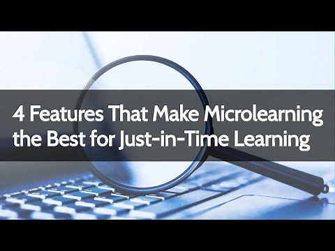 Microlearning: Ideal for Just-in-Time Learning with 4 Features!