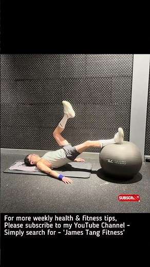 Single leg hamstring roll outs #hamstrings #hamstringcurls #gymball #hamstringsworkout #trainlegs