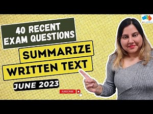 PTE Writing Task - Summarize Written Text: 40 Important Questions and Predictions #pte #swt #pf