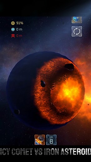 Large Icy Comet VS Small Iron Asteroid Meteorite #shorts #igorkryan #icycomet #comet #asteroid #meteorite #cometimpact | Creator’s Riddle: Darwin vs. God | Facebook