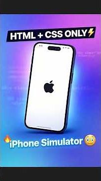 I Built a REAL iPhone Simulator in HTML, CSS & JavaScript 🤯📱