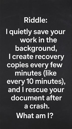 💾⏱️ Riddle Time: The 10-Minute Safety Net — What Am I? 🤔