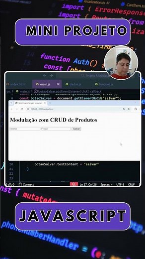 CRUD Simples com JavaScript Aprenda Import, Export e Manipulação de Dados