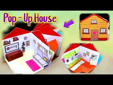 DIY : Pop Up Doll House | Diy Paper House | Miniature Paper House | Diy Book House