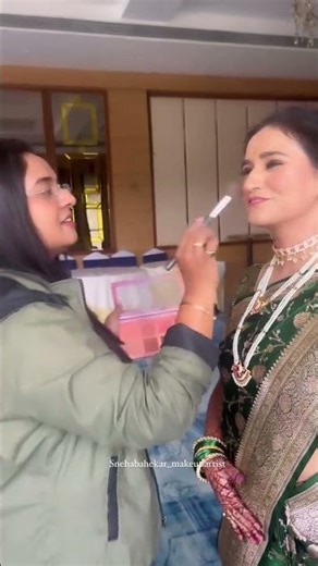 Some last touch ups…🥰Makeup & styling @snehabahekar ✨