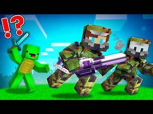 Minecraft DOOM SLAYER Speedrunners vs Hunter - Maizen JJ and Mikey