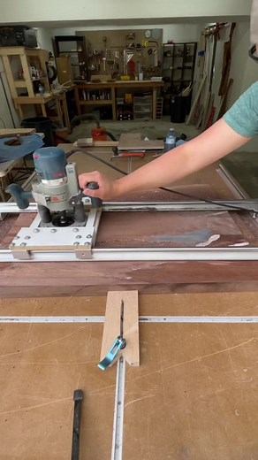 Flattening the slab. #woodworking #woodtok #viral #fyp #foryou