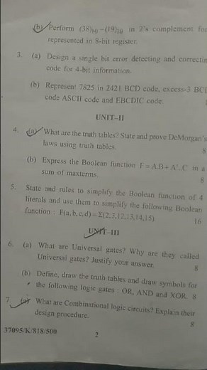 BCA ( Logical organization of computer -1) paper -BCA -114