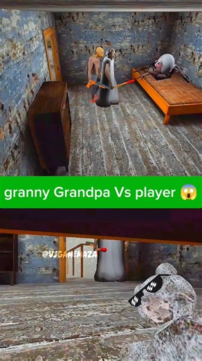 Granny Grandpa Spider Angelina Vs Player Jumpscare Scene😳#gaming#viral#granny#shortsfeed