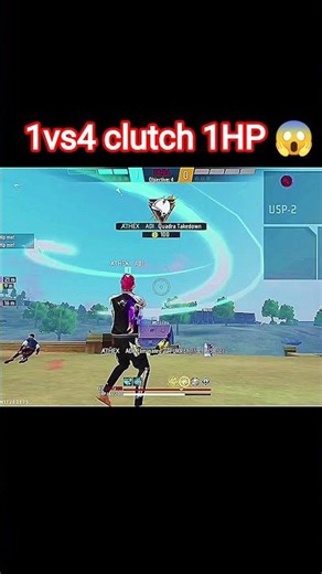 1vs4 clutch 1HP 😱 op gameplay #trending #freefire #viral #gaming #ff #bgmi #ffshorts #youtubeshorts