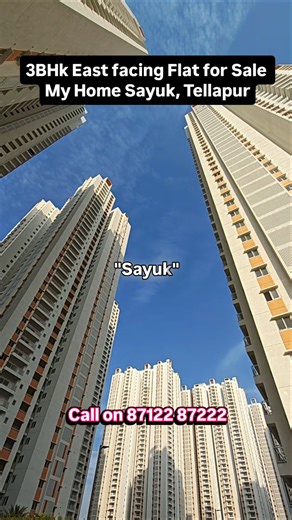 3BHK Flat for Sale Tellapur Hyderabad | My Home Sayuk 2262 sft