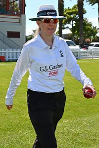 Congratulations to Kim Cotton, who is today standing in her 16th men’s First-Class match, setting a new world record for female umpires in men’s First-Class cricket. 👏 She surpasses the previous mark of 15 matches held by fellow Kiwi Pat Carrick, a record that’s stood for nearly 36 years. | New Zealand Cricket