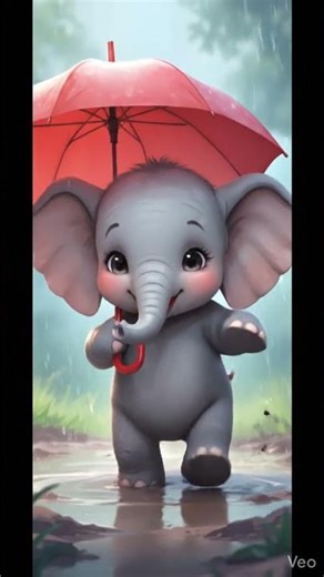 eliphant cute dance for rain