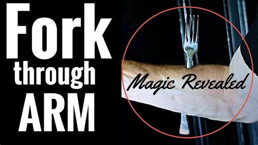 Fork-through-arm trick teaches how to gross friends out